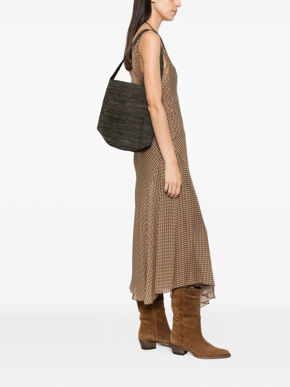 Sophie digard Borsa a secchiello Rafia, view 2