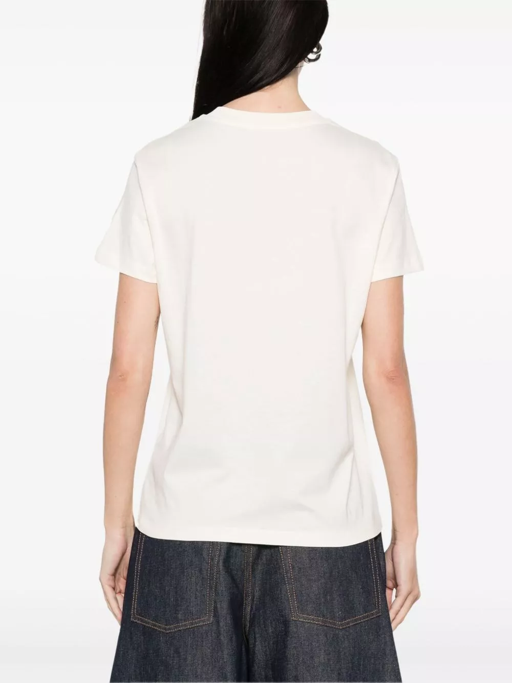 Moncler T-shirt in cotone con logo, view 2