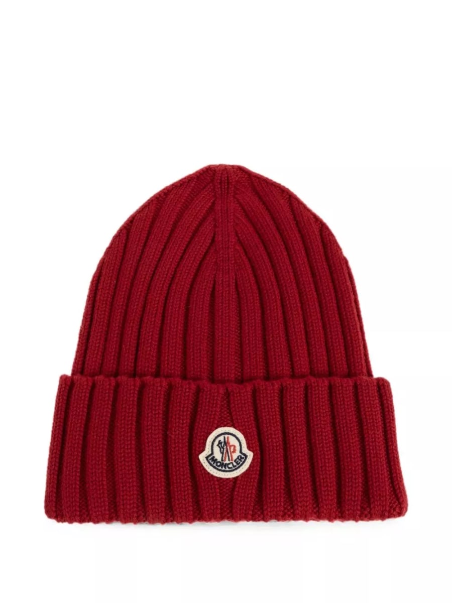 Moncler Beanie in lana con logo