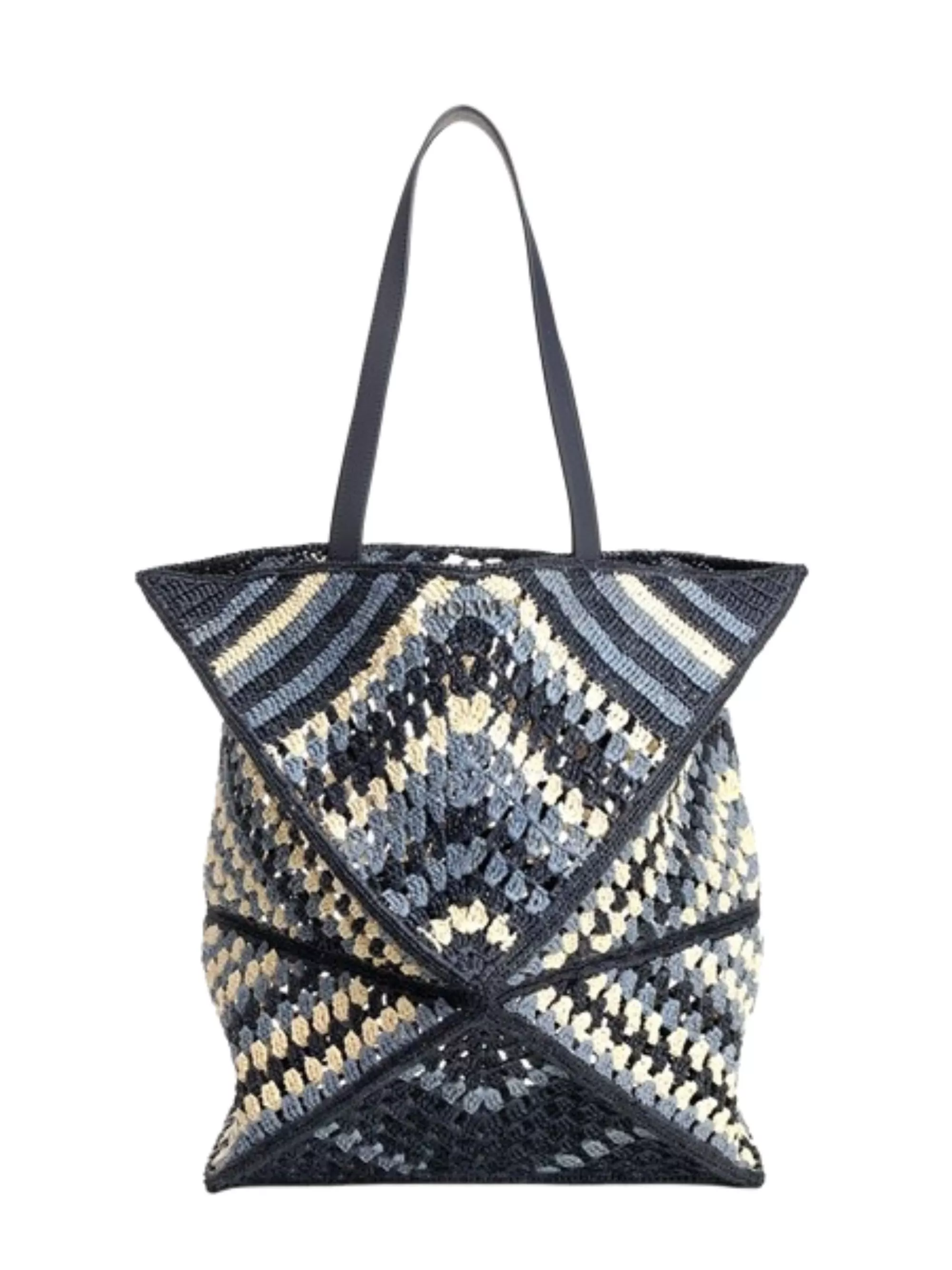 Loewe paula's ibiza Borsa tote Puzzle Fold XL in rafia