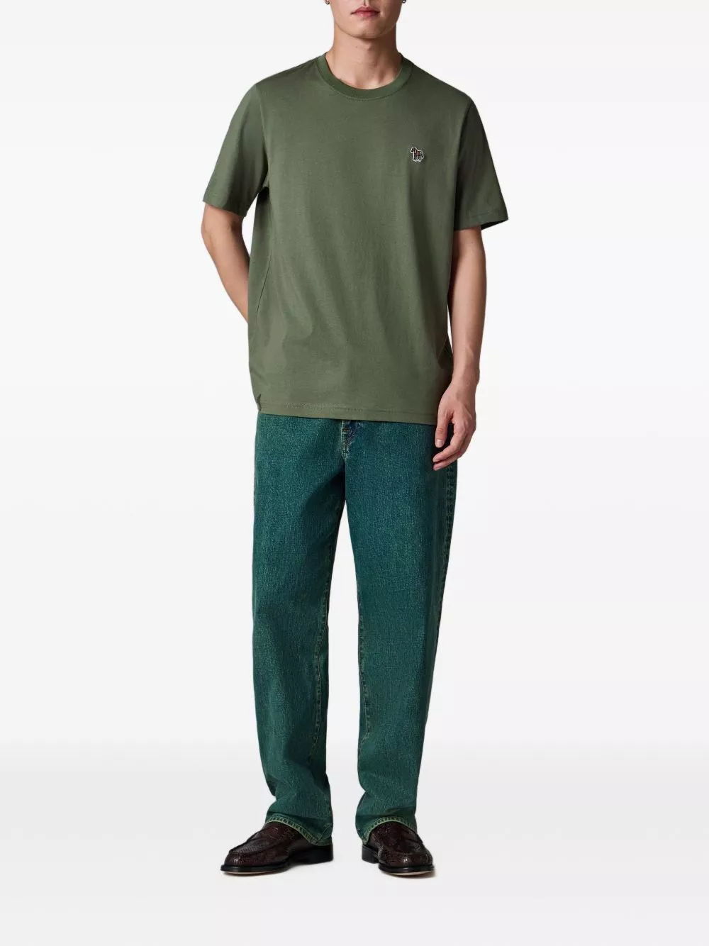 Ps paul smith T-shirt in cotone con logo Zebra, view 2