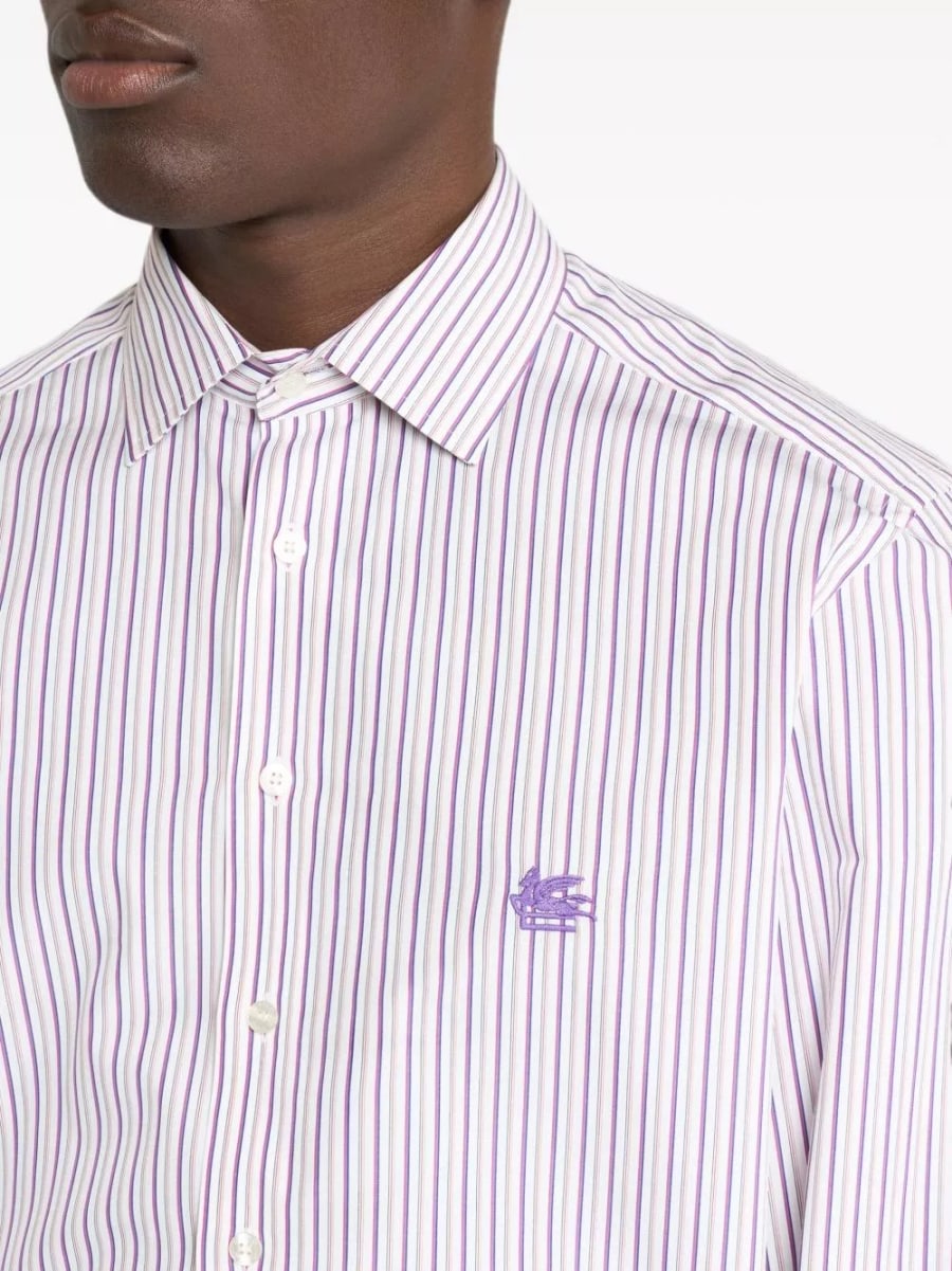 Etro Camicia a righe in cotone, view 2