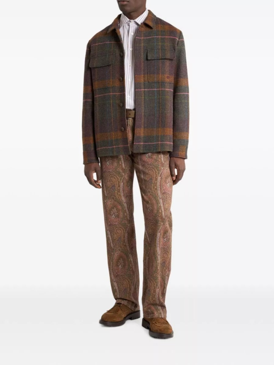 Etro Camicia a righe in cotone, view 4