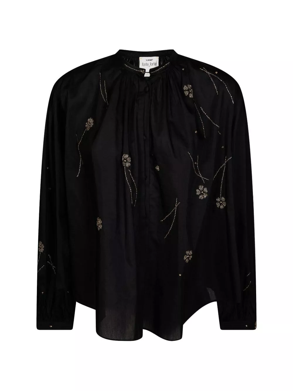 Forte_Forte Blusa in cotone ricamata
