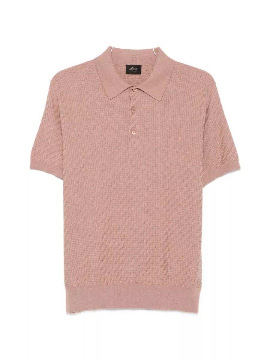 Brioni la polo in cotone e cashmere