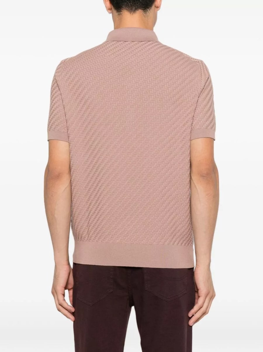 Brioni la polo in cotone e cashmere, view 2