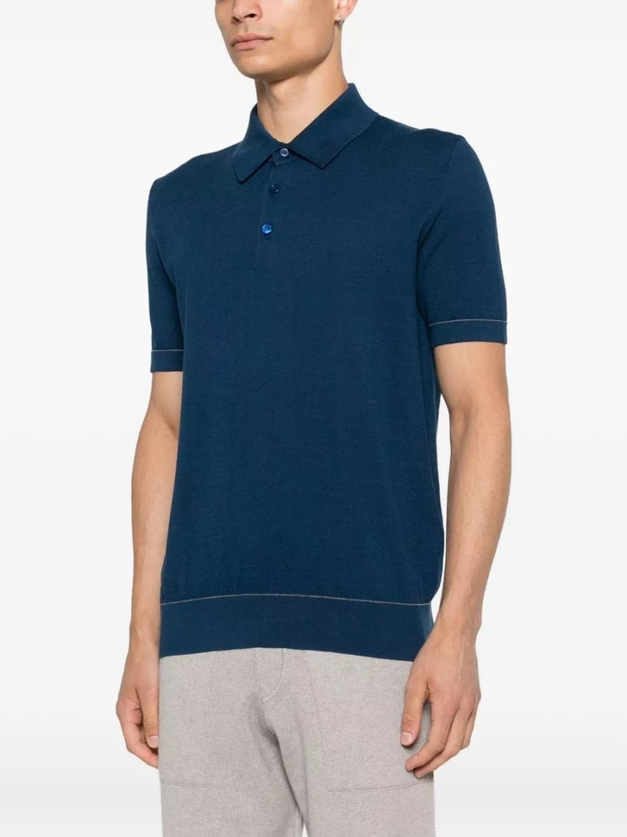 Brioni la polo in cotone, view 2