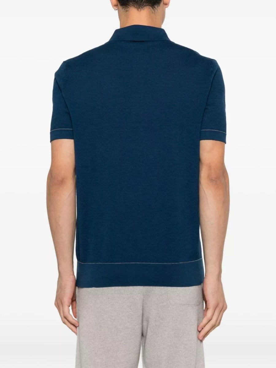 Brioni la polo in cotone, view 3