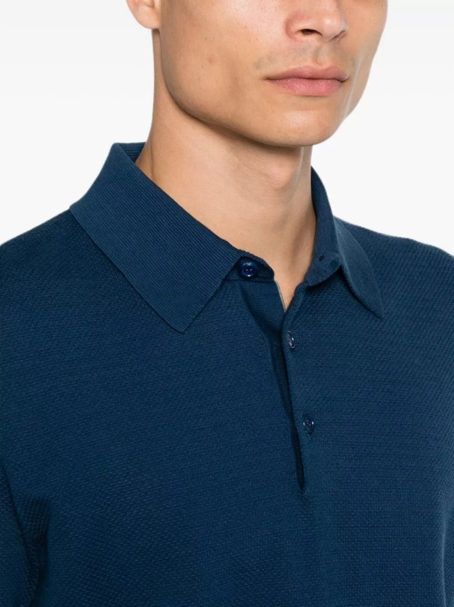 Brioni la polo in cotone, view 4