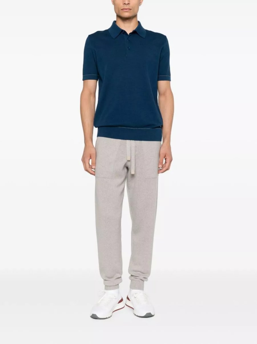 Brioni la polo in cotone, view 5