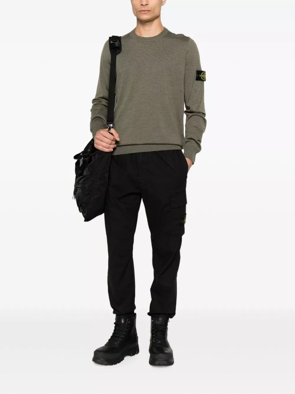 Stone Island Maglione in lana a girocollo, view 2