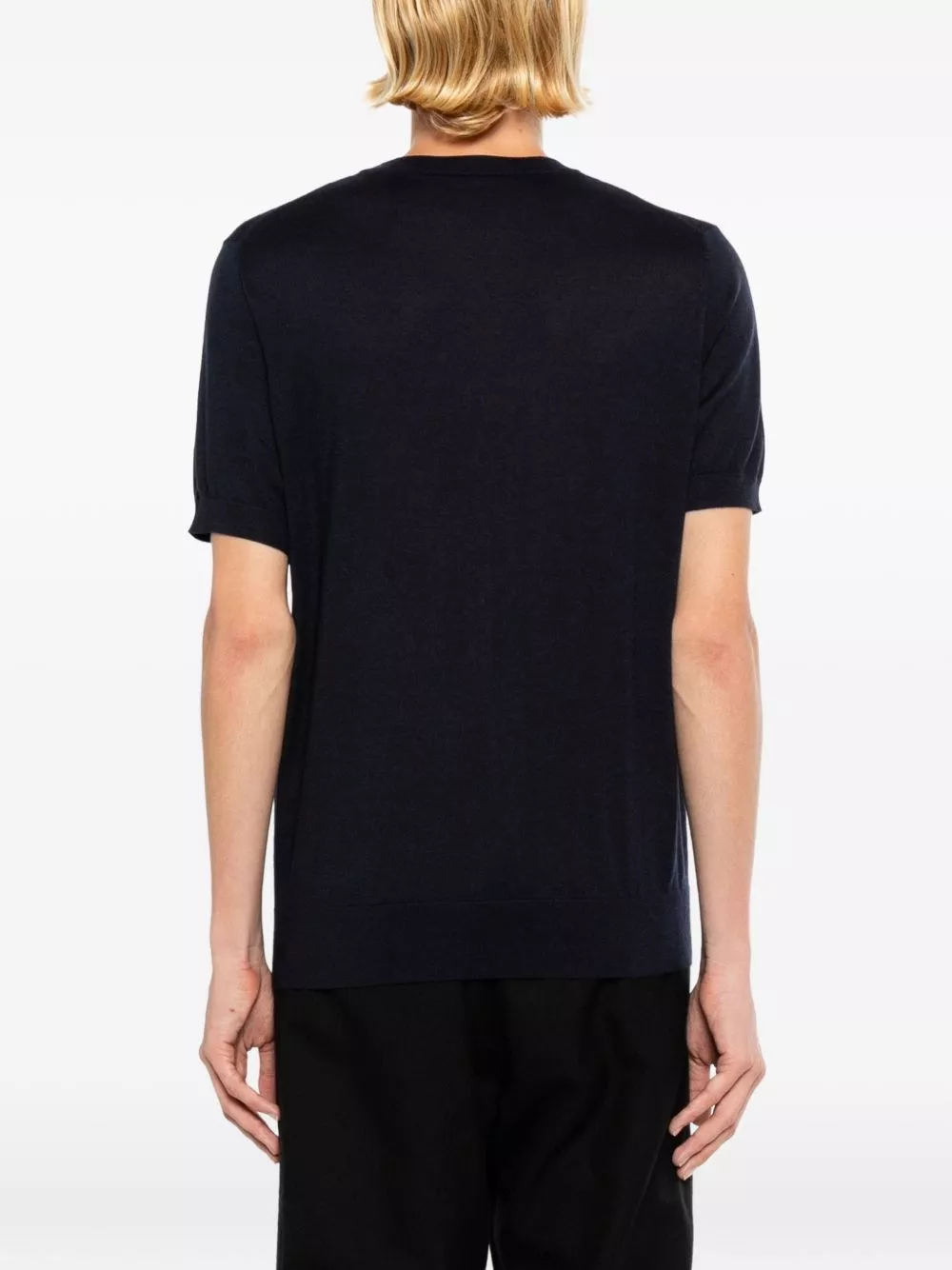 Brioni T-shirt in misto cashmere e seta, view 2