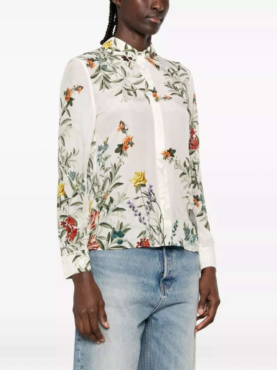 Alice+olivia Camicia di seta stampata, view 2