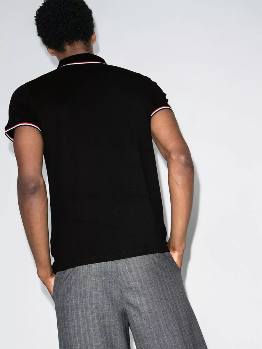 Moncler Logo la polo in cotone, view 2