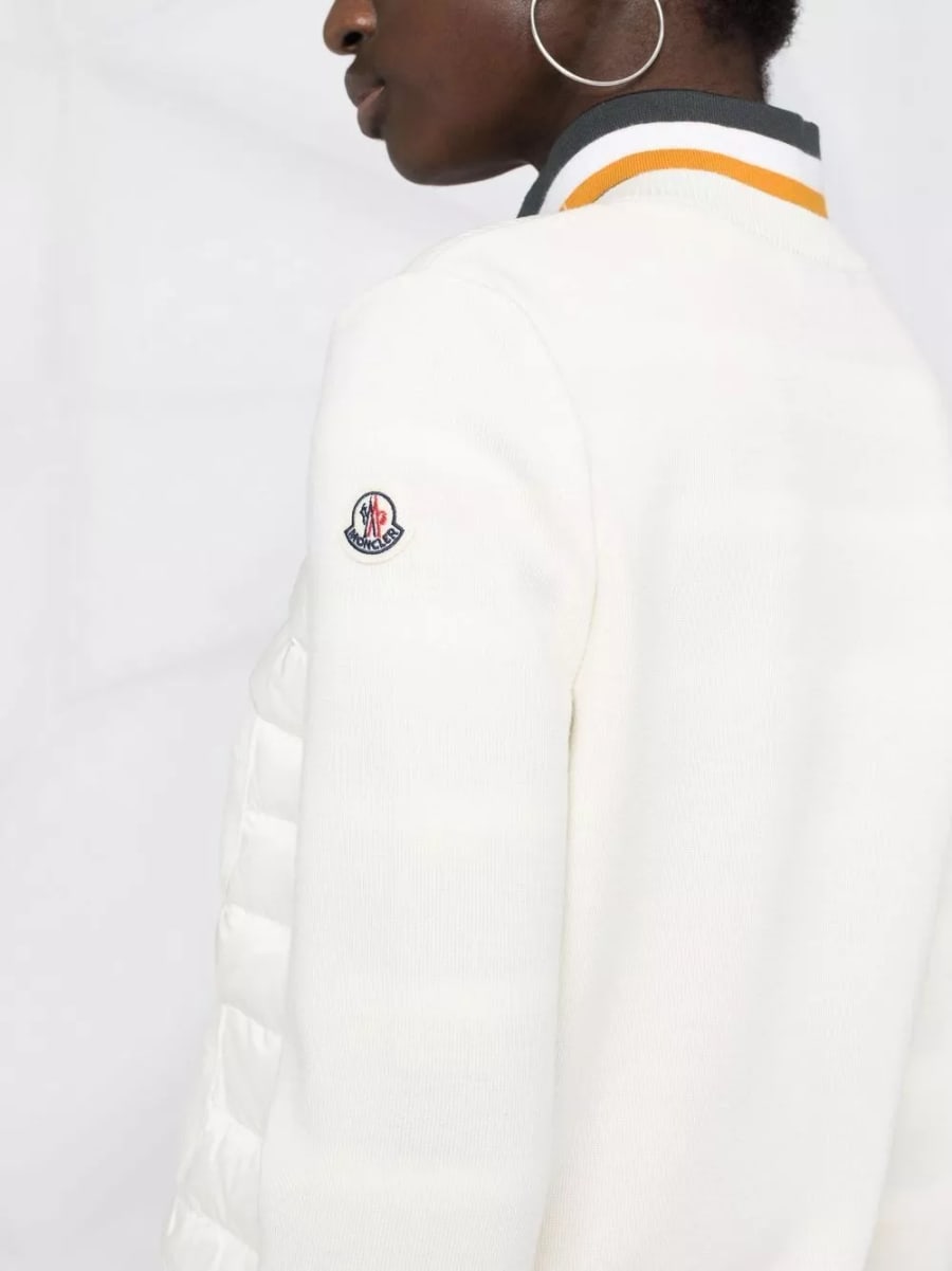 Moncler Cardigan imbottito in lana e nylon, view 2