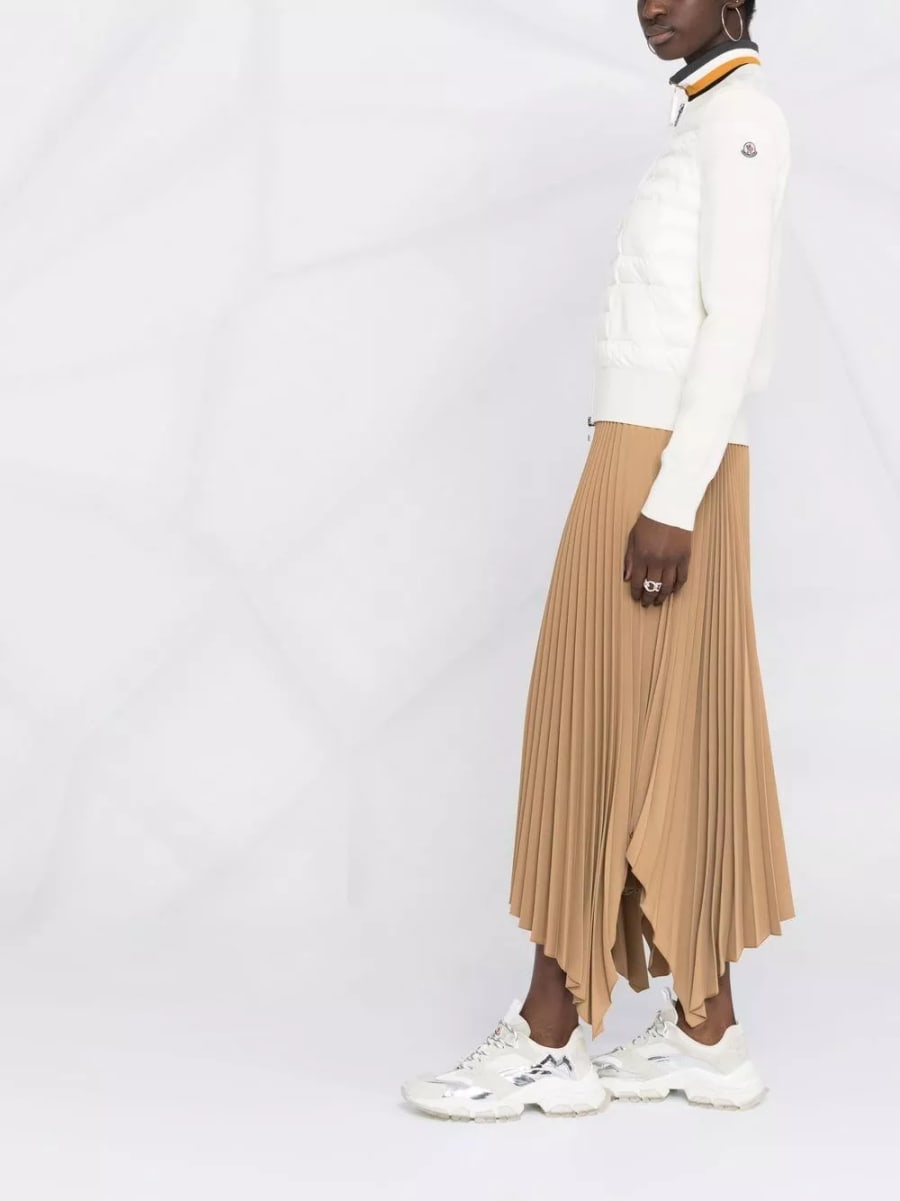 Moncler Cardigan imbottito in lana e nylon, view 3