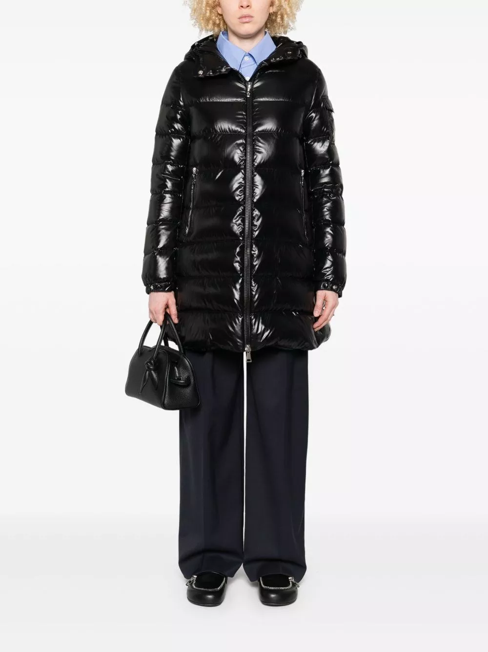 Moncler Giacca lunga in piuma Courcelles, view 2