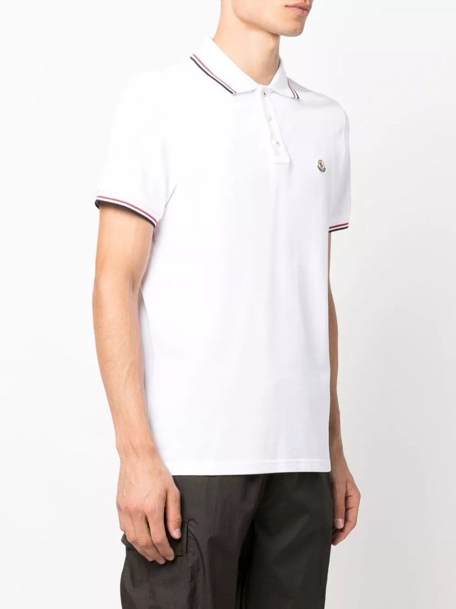 Moncler Logo la polo in cotone, view 4
