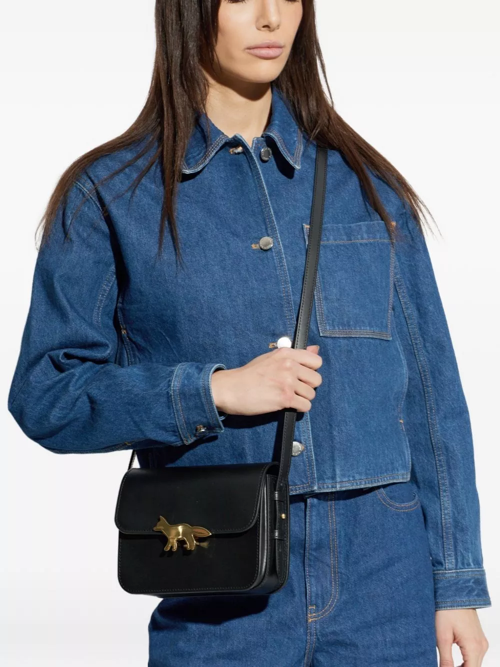 Maison kitsune' Borsa a tracolla in pelle Edie, view 2