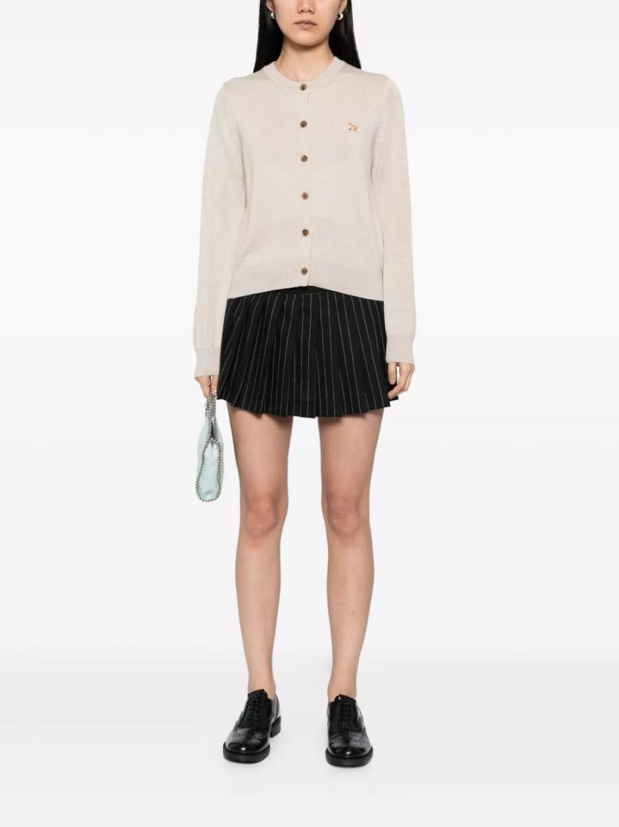 Maison kitsune' Cardigan in lana Baby Fox, view 4