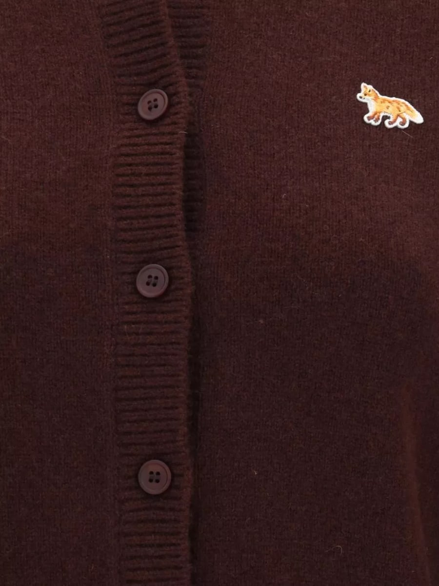 Maison kitsune' Cardigan in lana Baby Fox, view 2