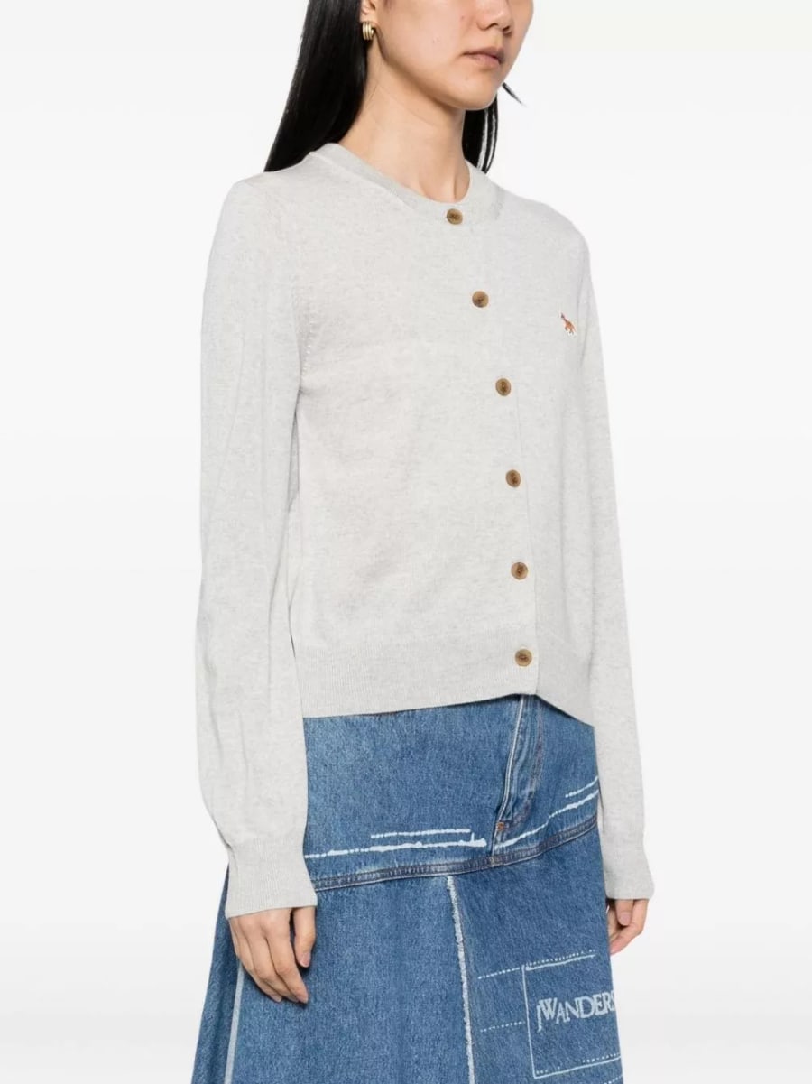Maison kitsune' Cardigan in lana Baby Fox, view 2