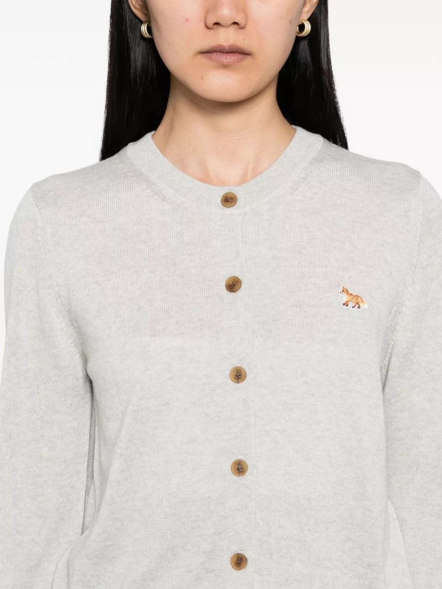Maison kitsune' Cardigan in lana Baby Fox, view 4