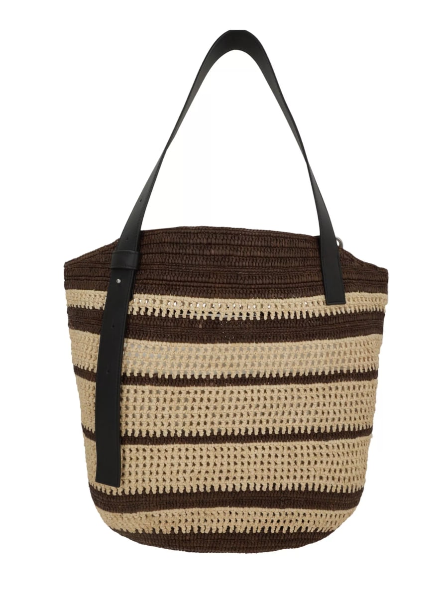 Loewe paula's ibiza Borsa shopping in rafia Loop, view 3