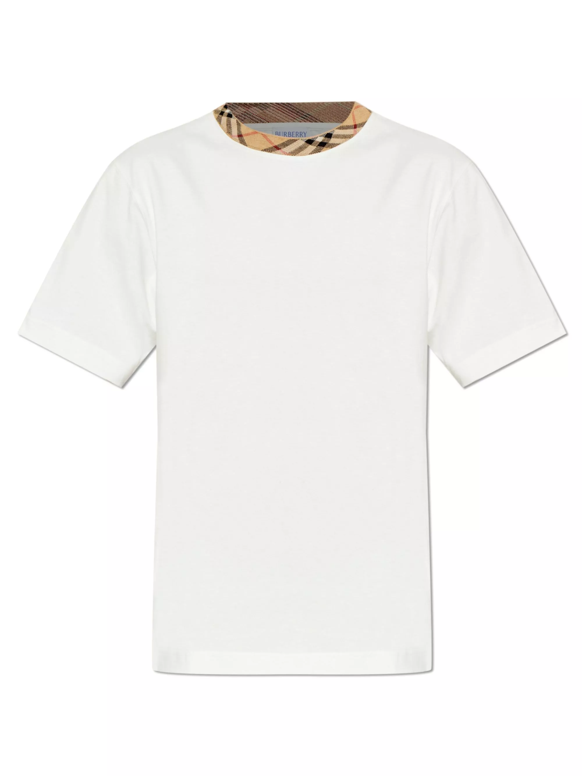 Burberry T-Shirt con Collo a Quadri