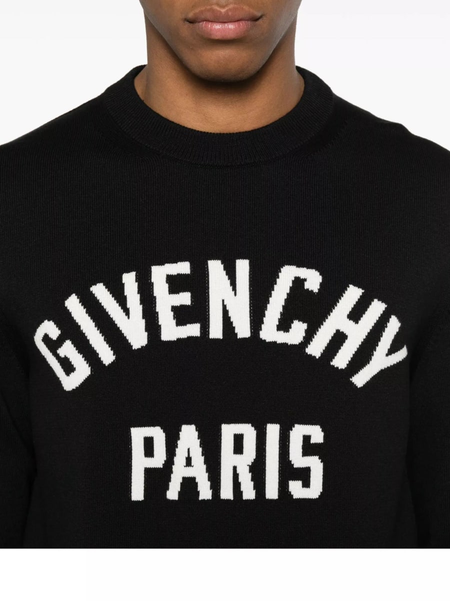 Givenchy Maglione girocollo in misto cotone, view 4