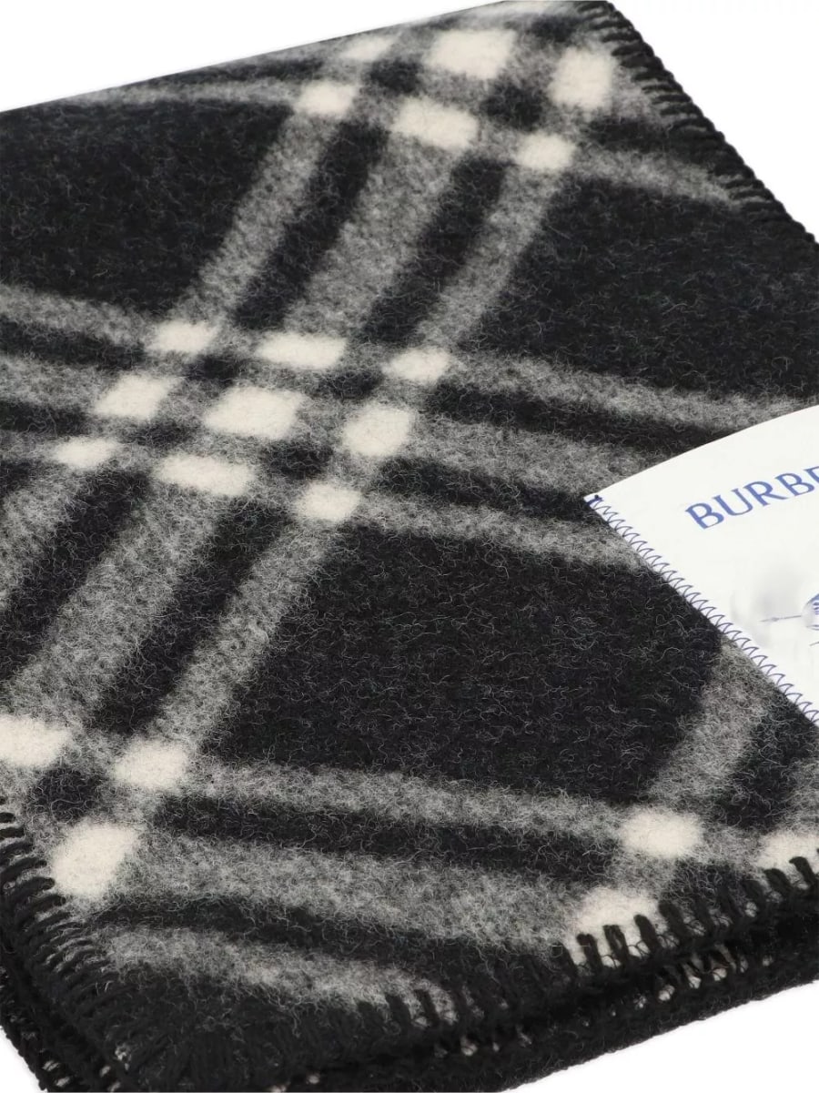 Burberry Sciarpa in lana a quadri, view 3