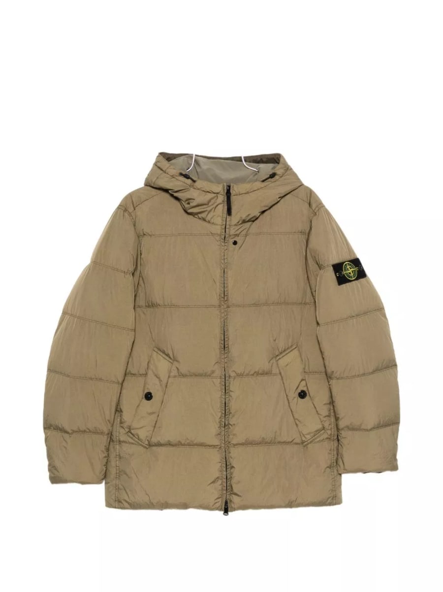 Stone Island logo giacca blouson in nylon