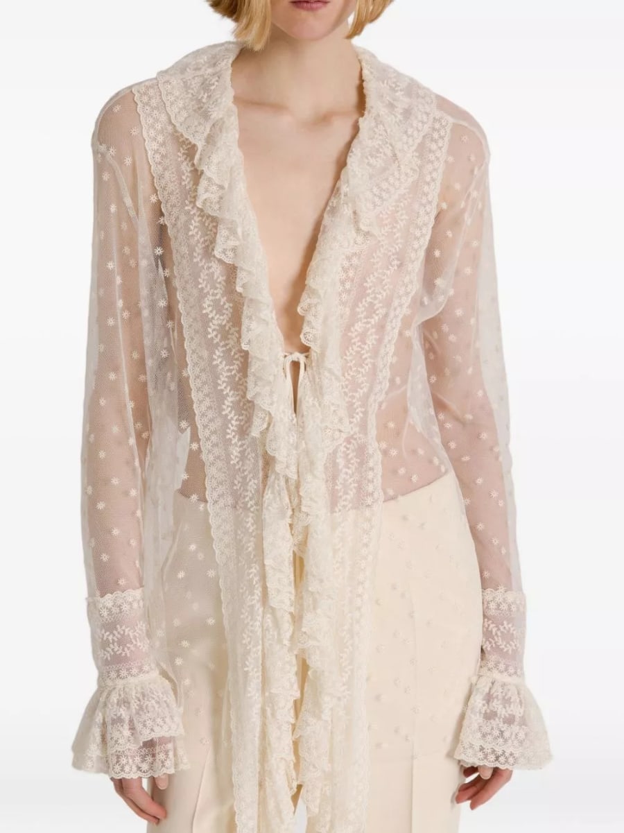 Alberta ferretti Camicia in tulle, view 2
