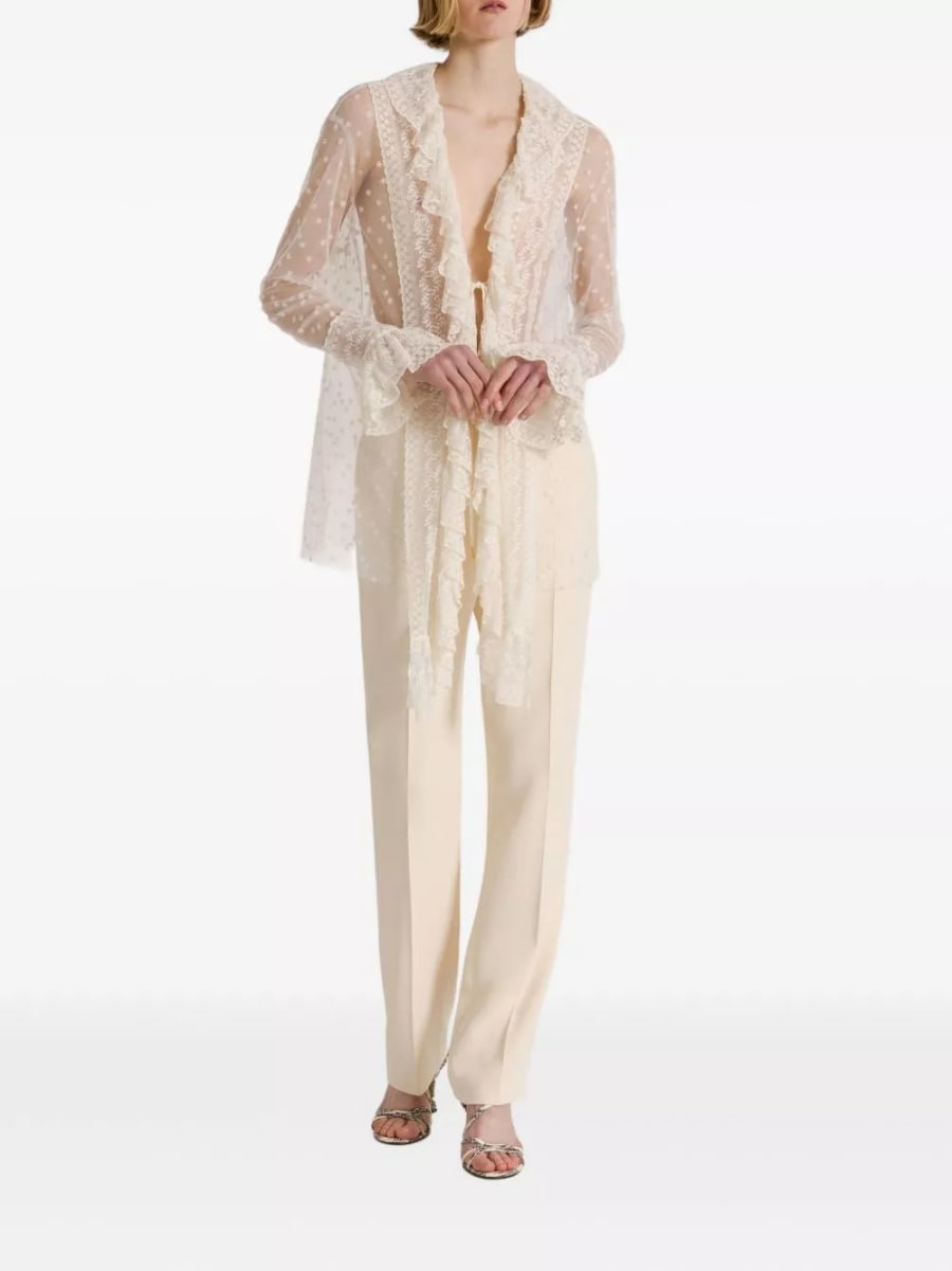 Alberta ferretti Camicia in tulle, view 3