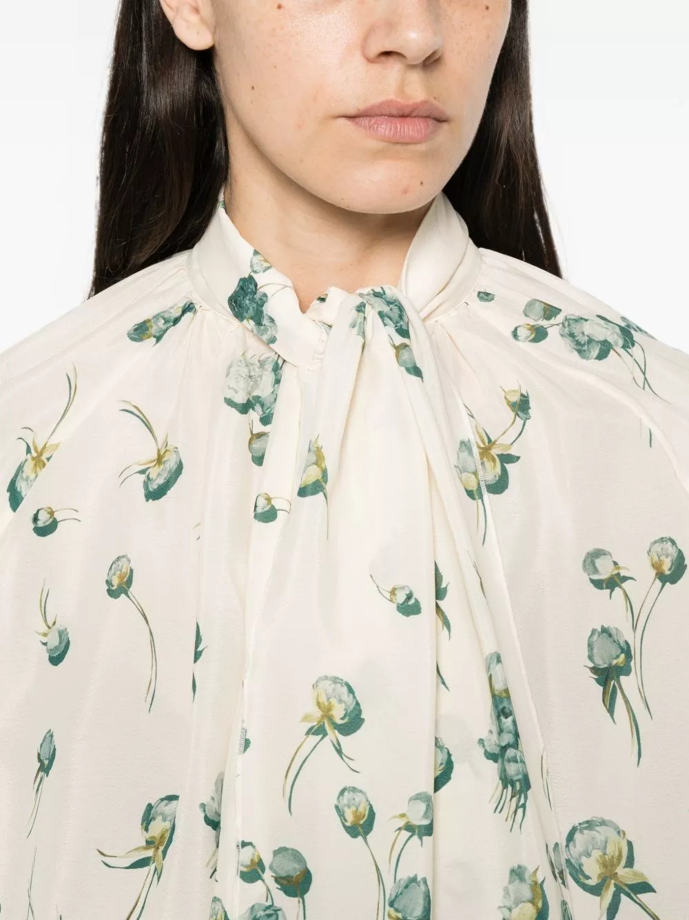 For restless sleepers Camicia in misto seta stampata, view 2