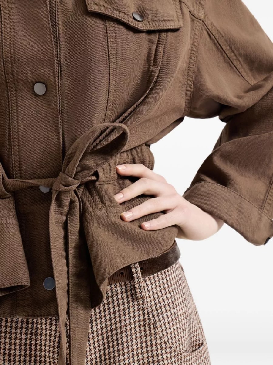 Brunello Cucinelli Giacca in lino cropped, view 5
