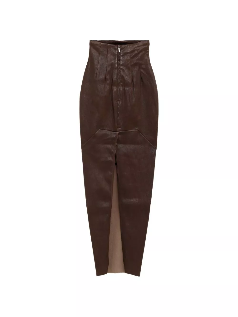 Rick Owens Gonna lunga in pelle, view 2