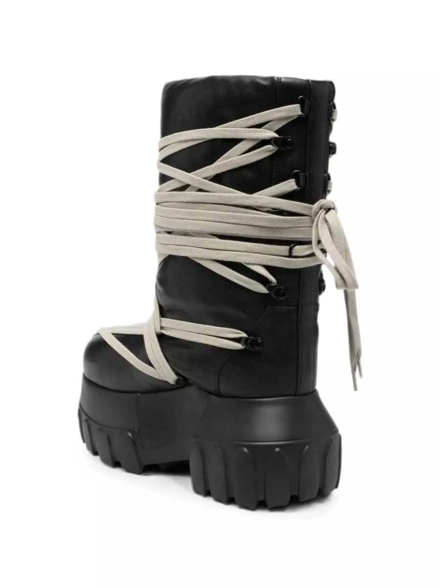 Rick Owens Stivali in pelle Megalace, view 2