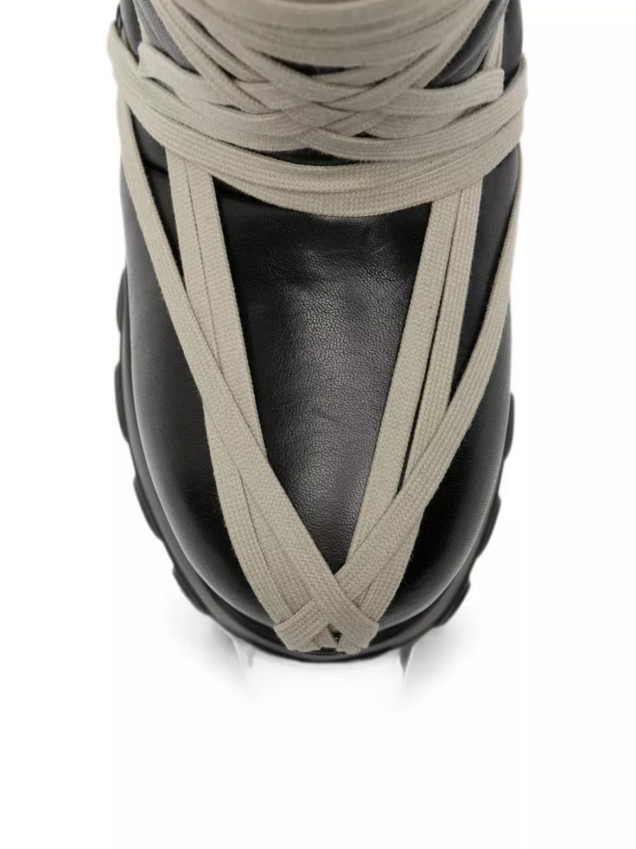 Rick Owens Stivali in pelle Megalace, view 4