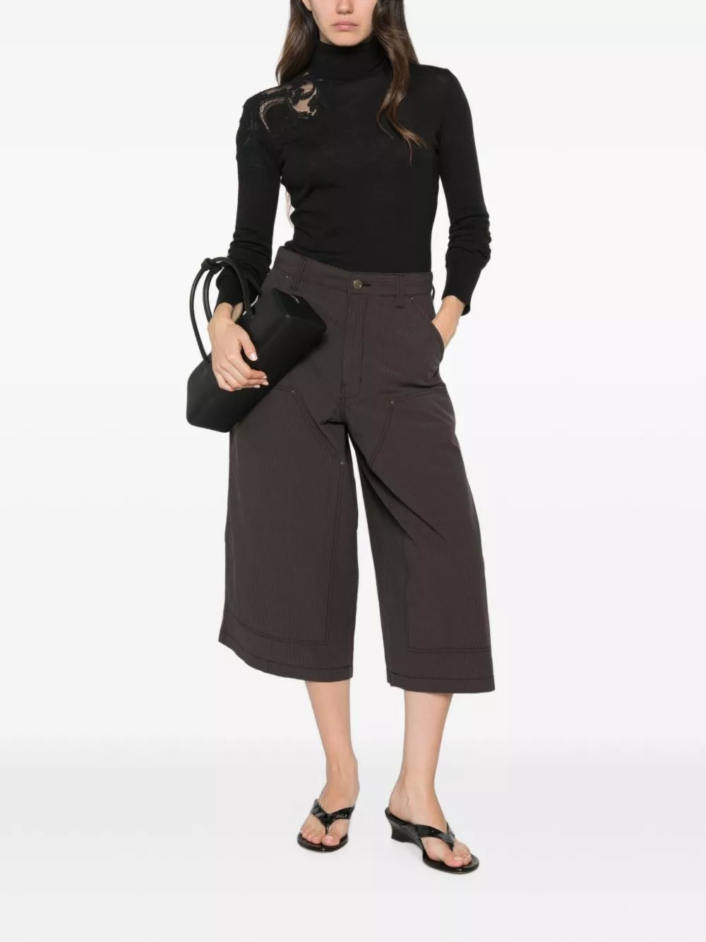 Ermanno scervino Maglione a collo alto in lana, view 2