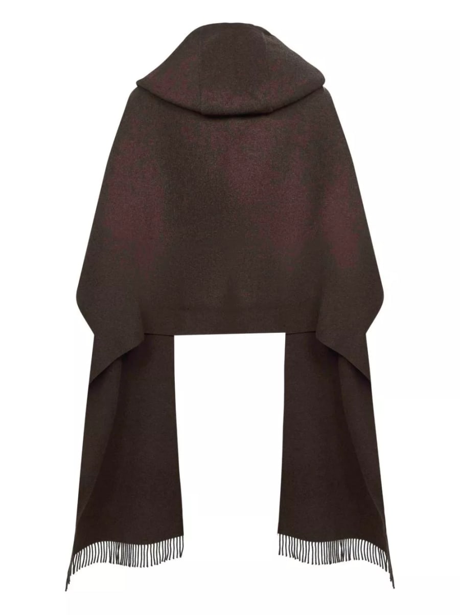 Brunello Cucinelli Sciarpa con cappuccio in cashmere, view 2