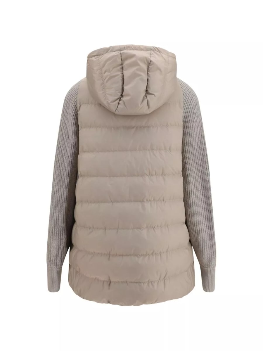 Brunello Cucinelli Giacca down Midi, view 2