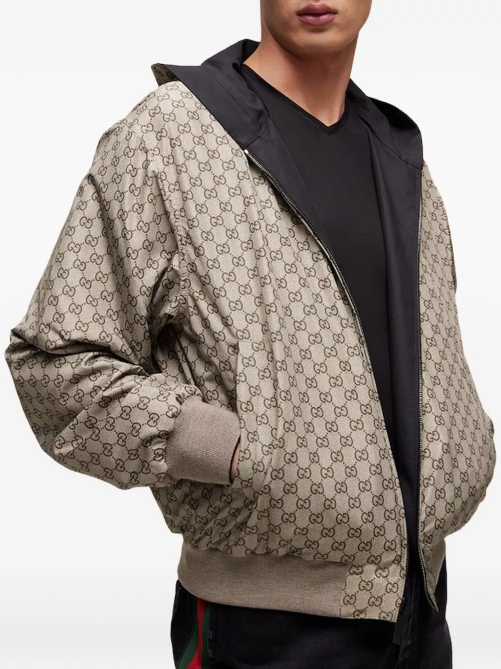 Gucci Giacca bomber reversibile, view 2