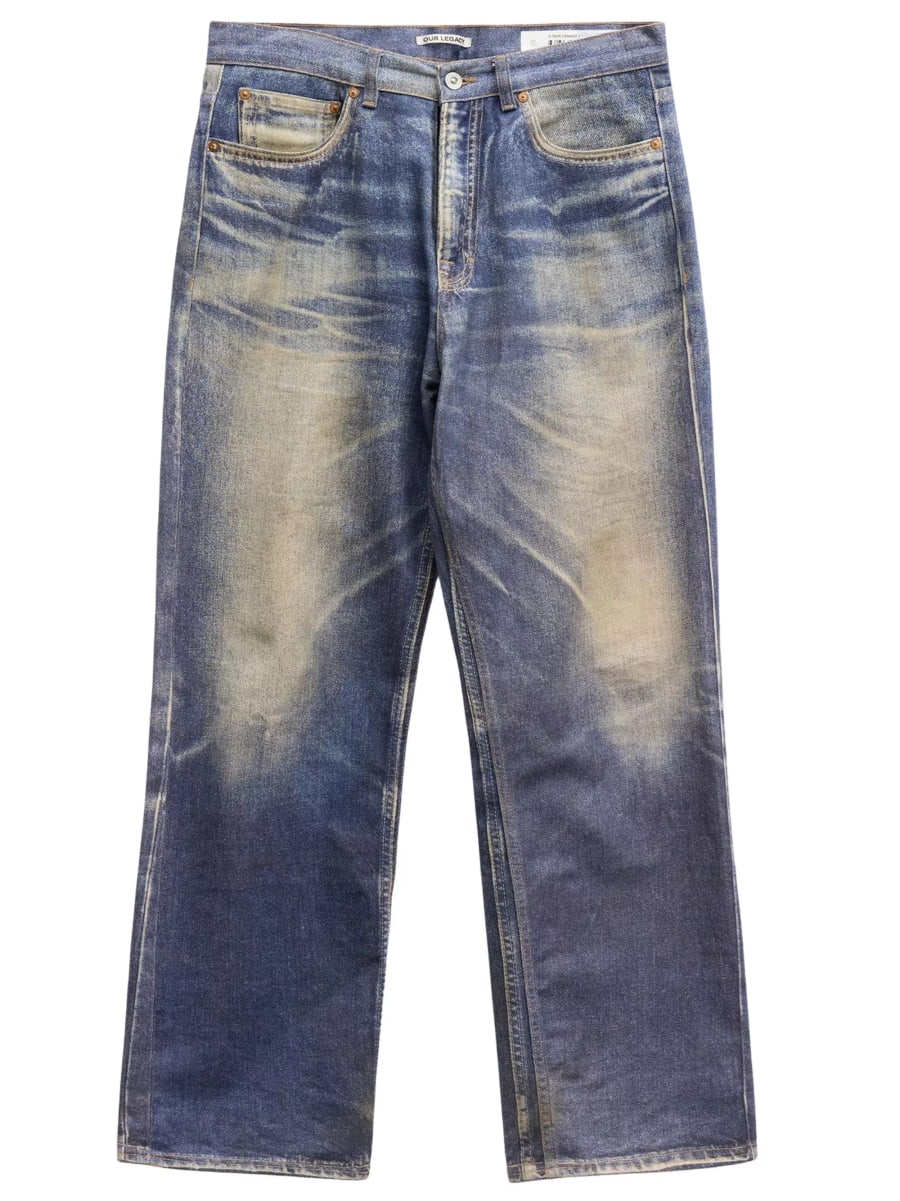 Our Legacy Jeans con stampa azzurra