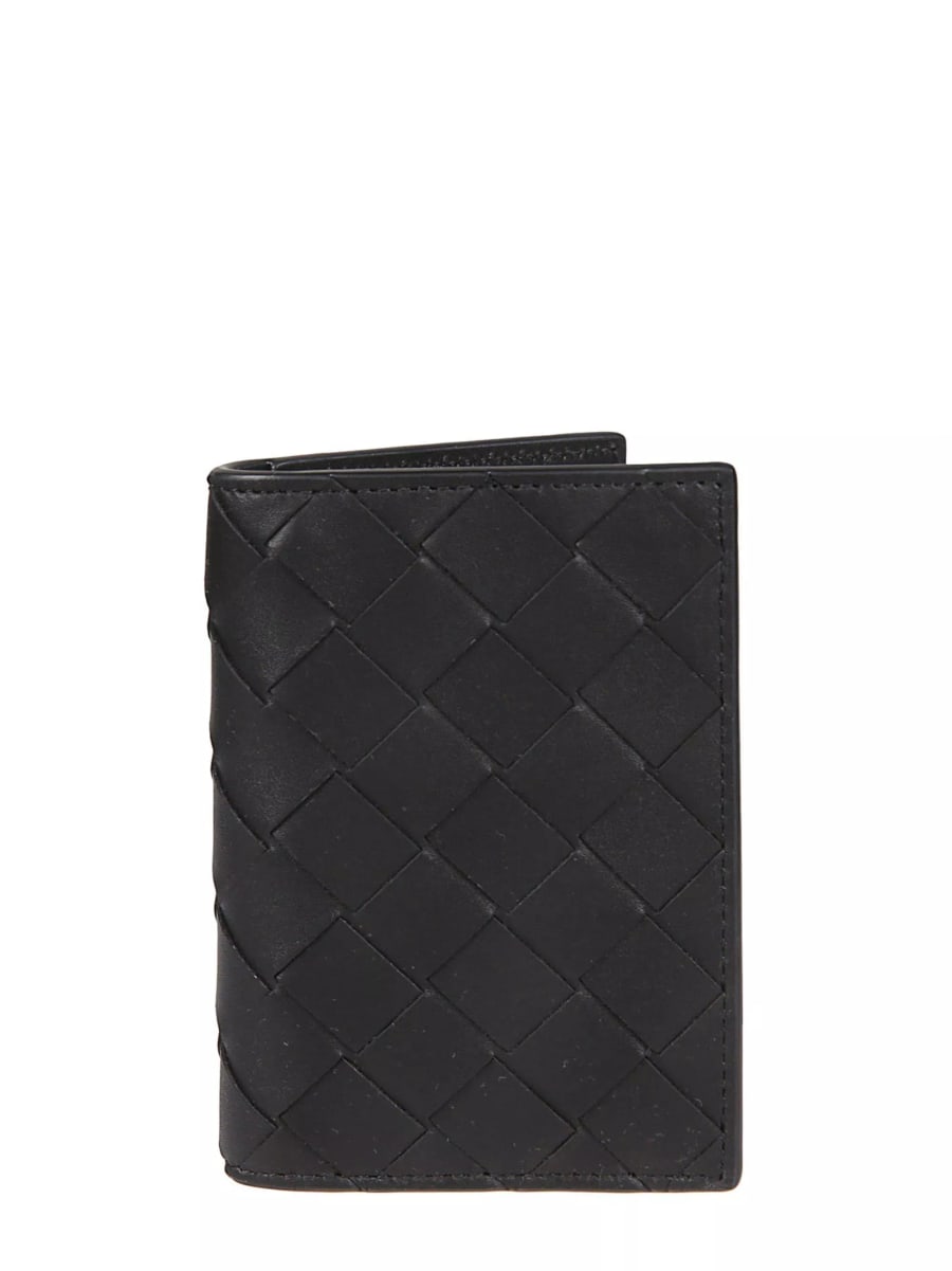 Bottega Veneta Portacarte Intrecciato con Patta