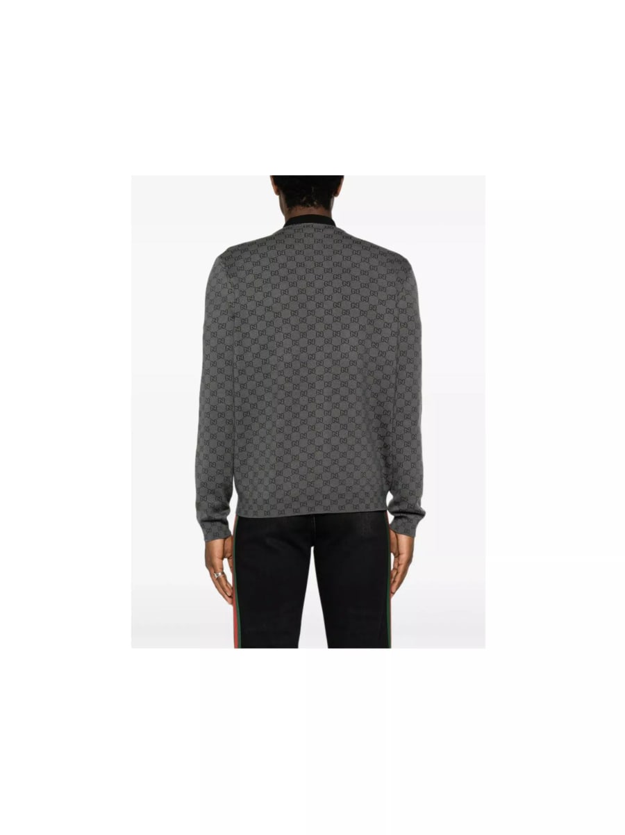 Gucci Cardigan in lana e seta, view 2