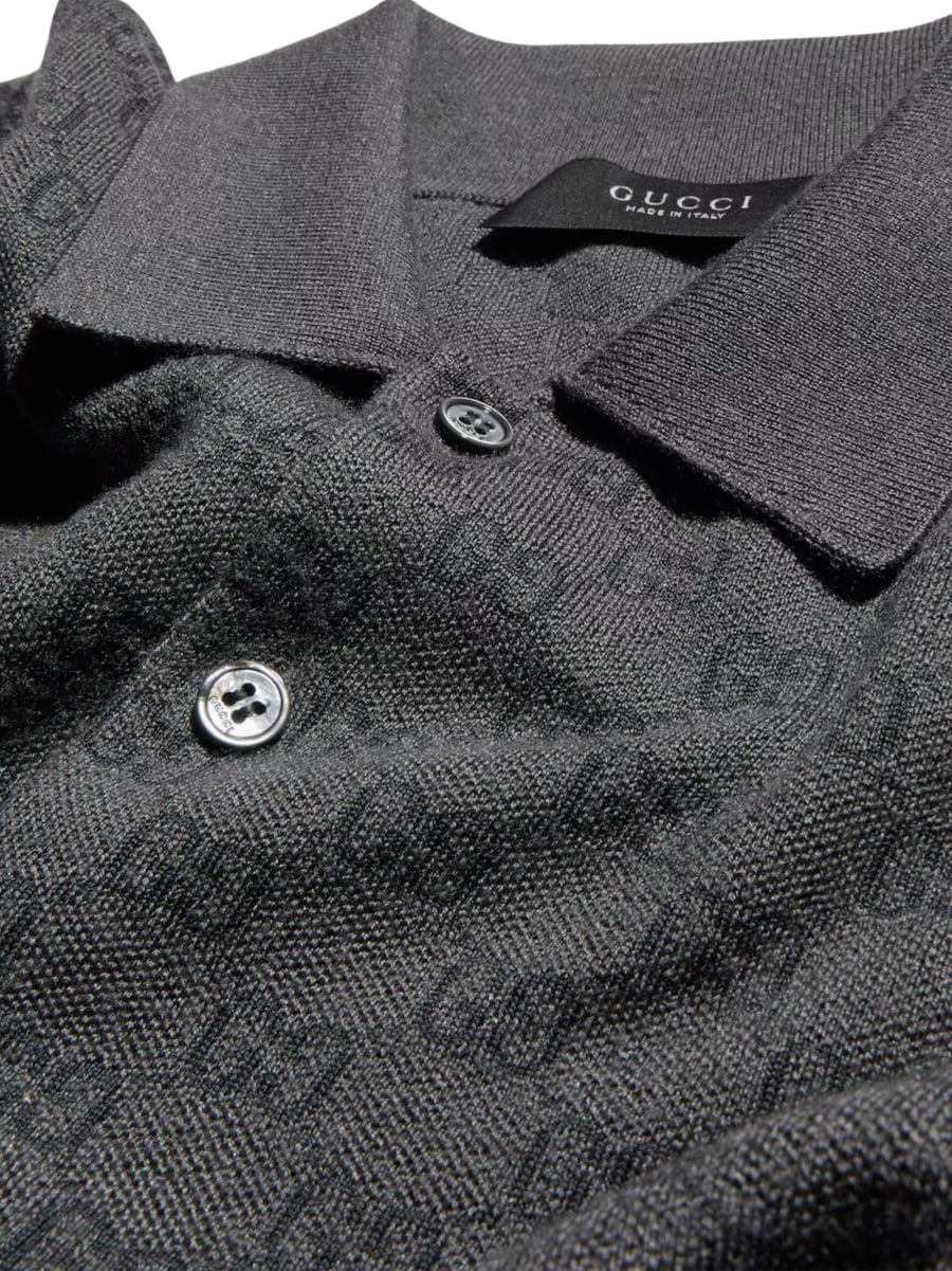 Gucci La polo in lana e seta, view 4