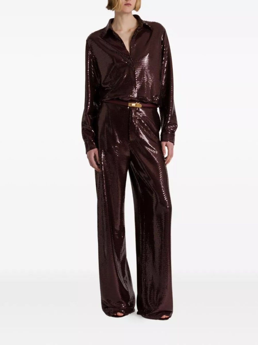 Alberta ferretti Camicia paillettes, view 4