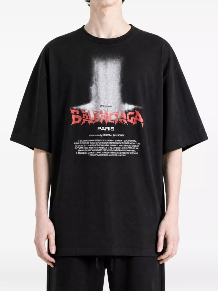 Balenciaga T-shirt Stampata, view 2