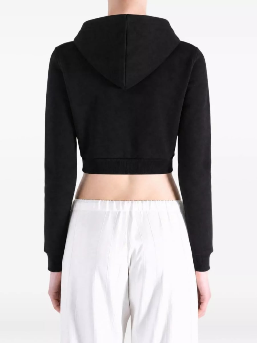 Balenciaga Felpa cropped in cotone, view 2